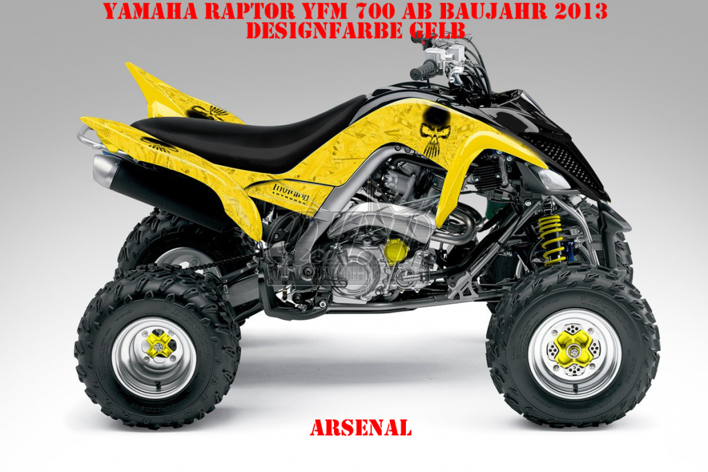 Arsenal Gelb für Yamaha Raptor YFM 700 R up 2013+