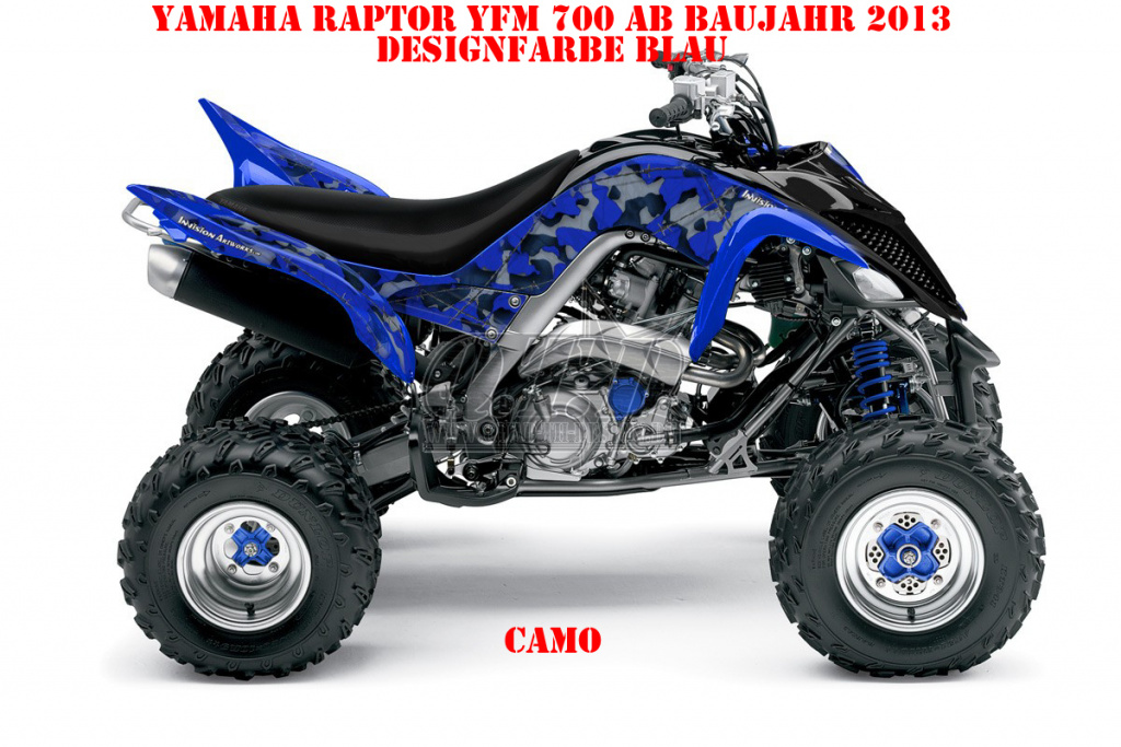 Camo Blau für Yamaha Raptor YFM 700 R up 2013+
