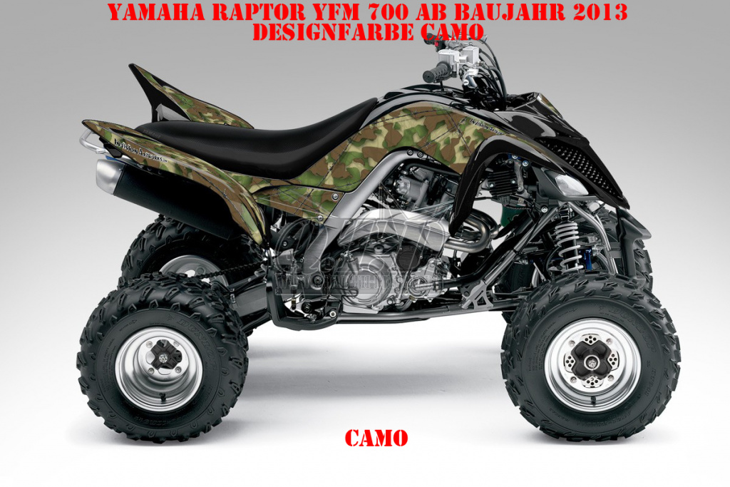 Camo Camouflage für Yamaha Raptor YFM 700 R up 2013+