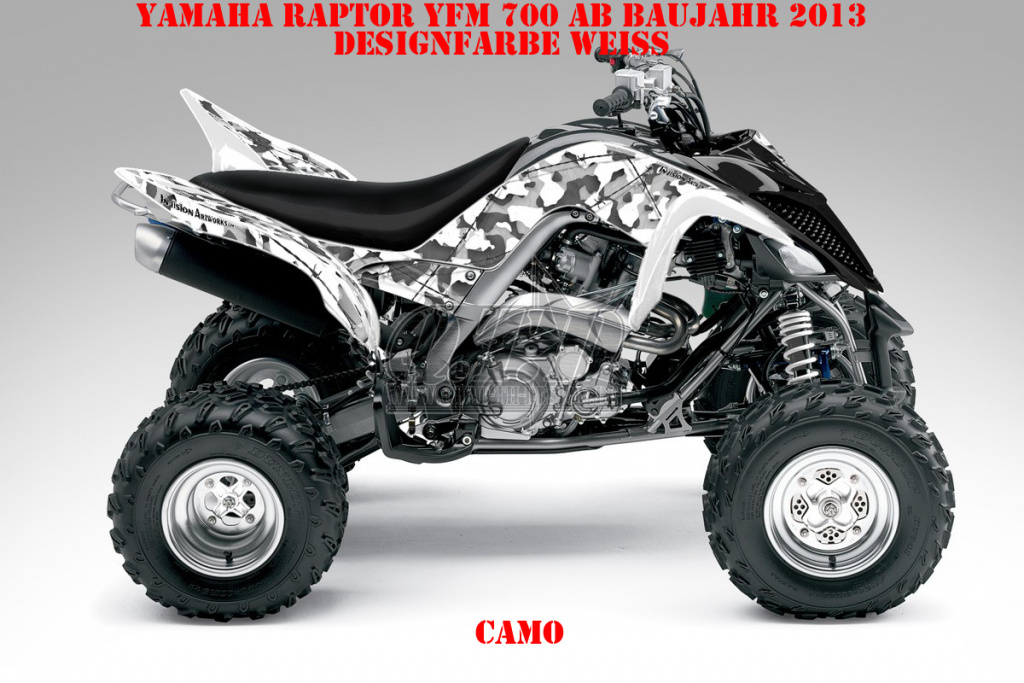 Camo Weiß für Yamaha Raptor YFM 700 R up 2013+