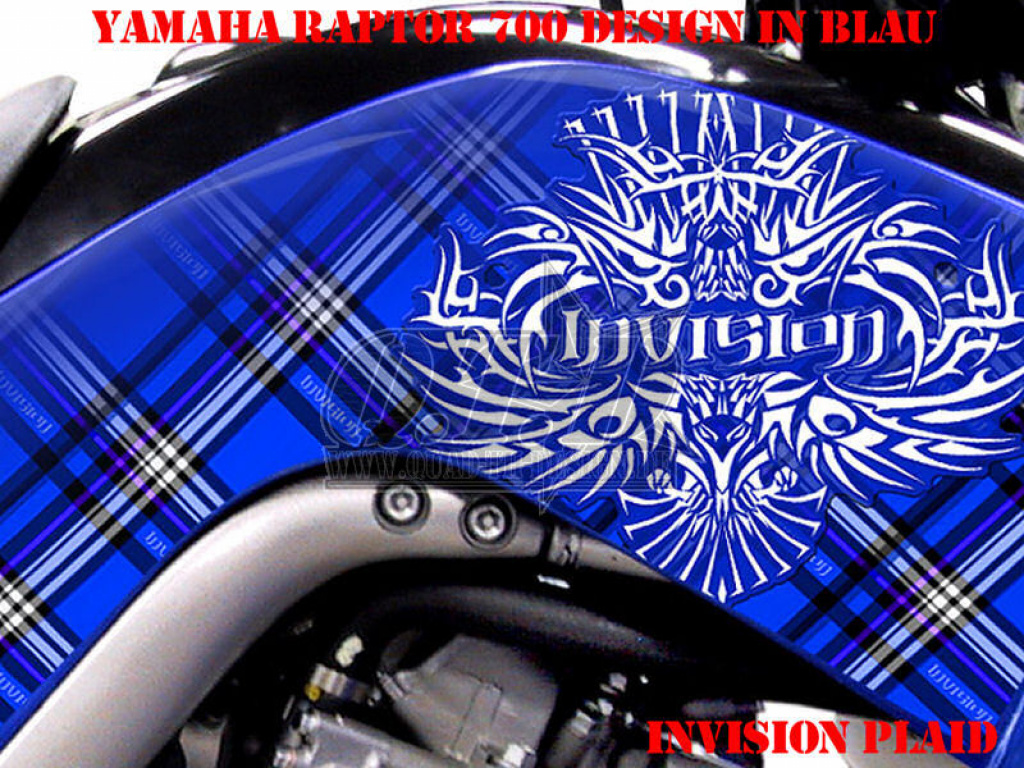 Invision Plaid Blau für Yamaha Raptor YFM 700 R up 2013+