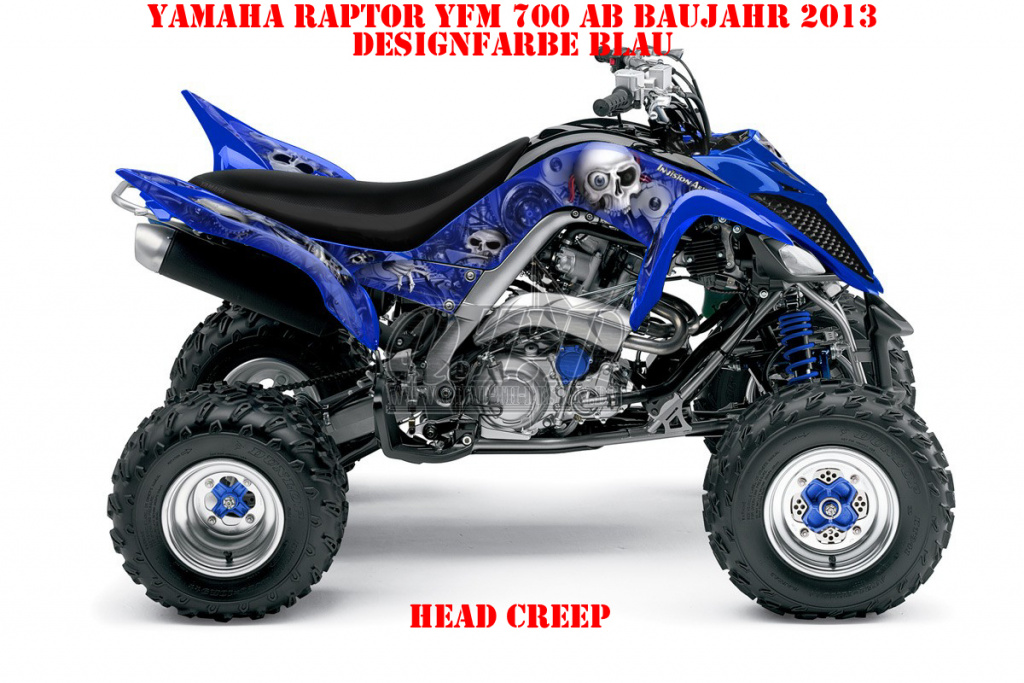 Head Creeps Blau für Yamaha Raptor YFM 700 R up 2013+