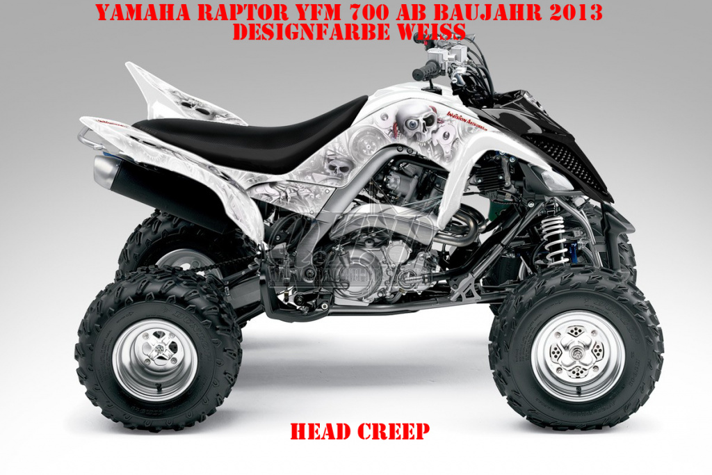 Head Creeps Weiß für Yamaha Raptor YFM 700 R up 2013+