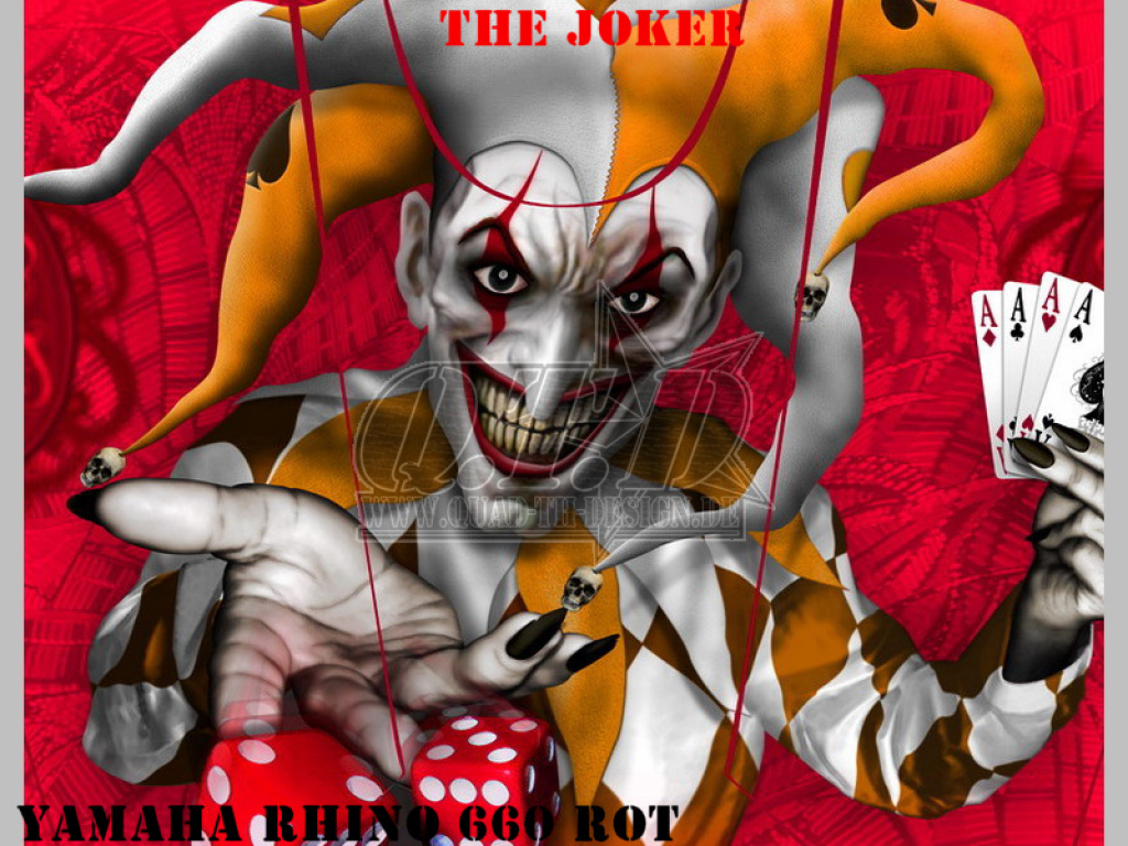 Joker Background Red, Joker color Orange-White for Yamaha Rhino 450/660/700