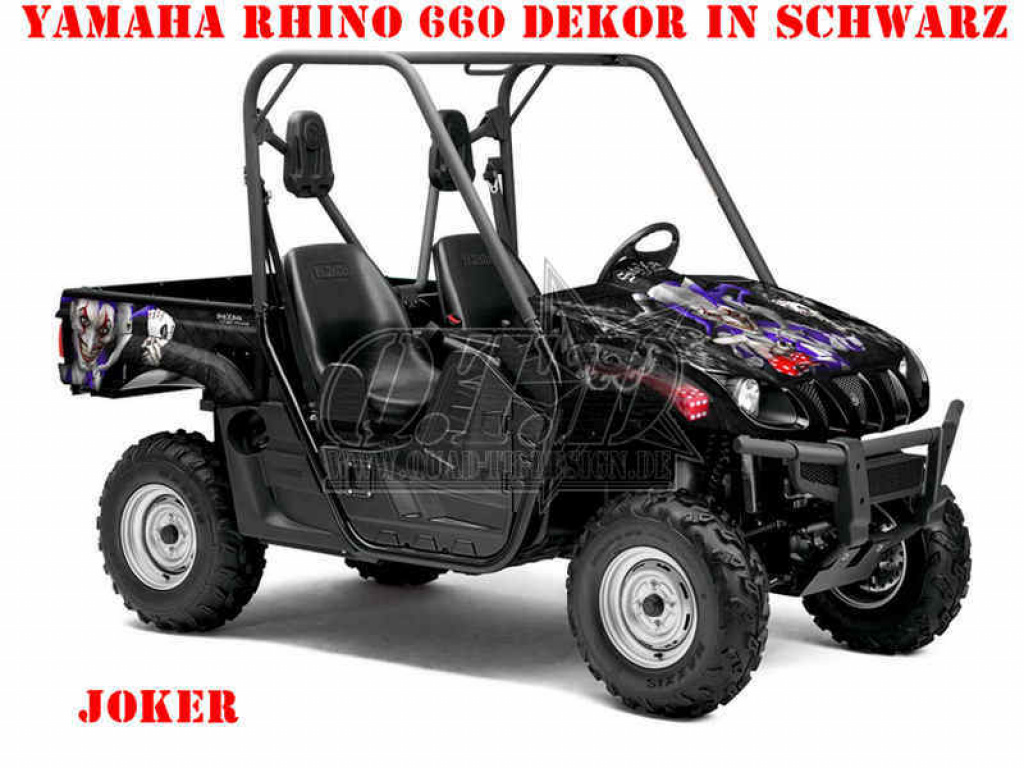 Joker Background Black, Joker color Purple-White for Yamaha Rhino 450/660/700