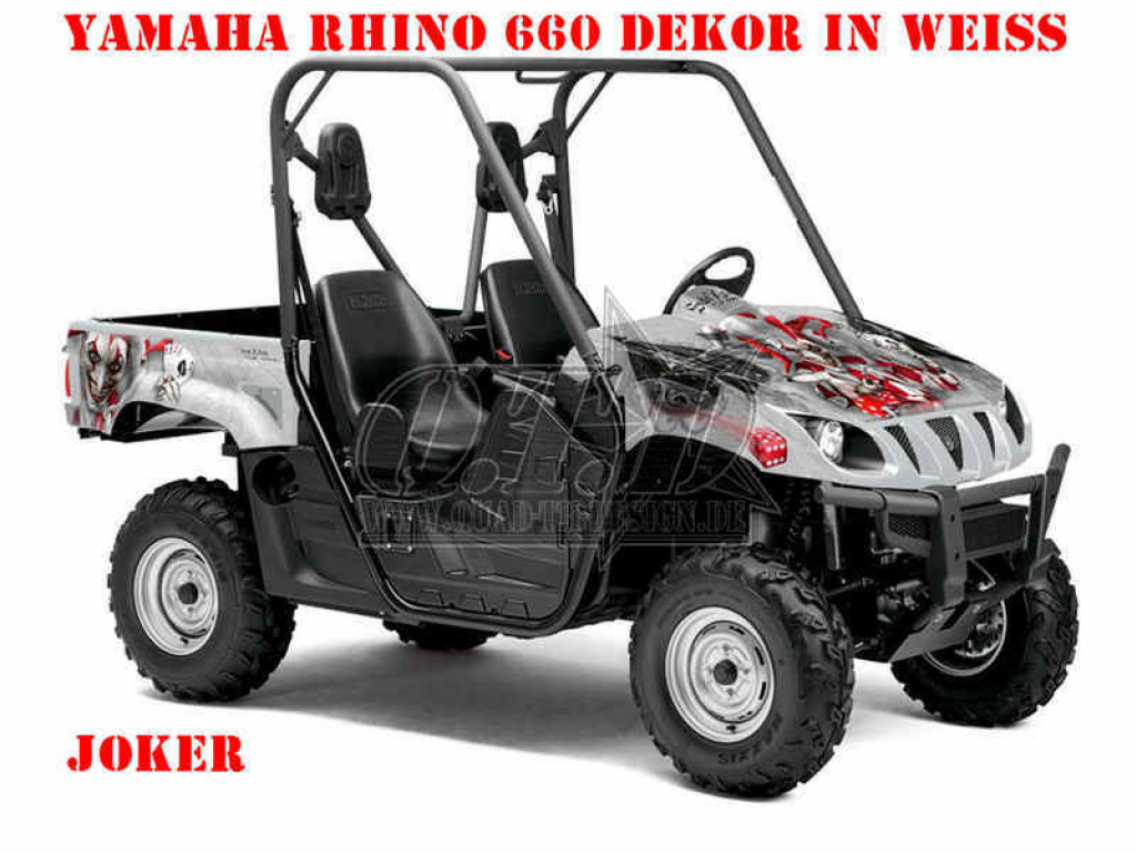 Joker Background Silver, Joker color Red-White for Yamaha Rhino 450/660/700