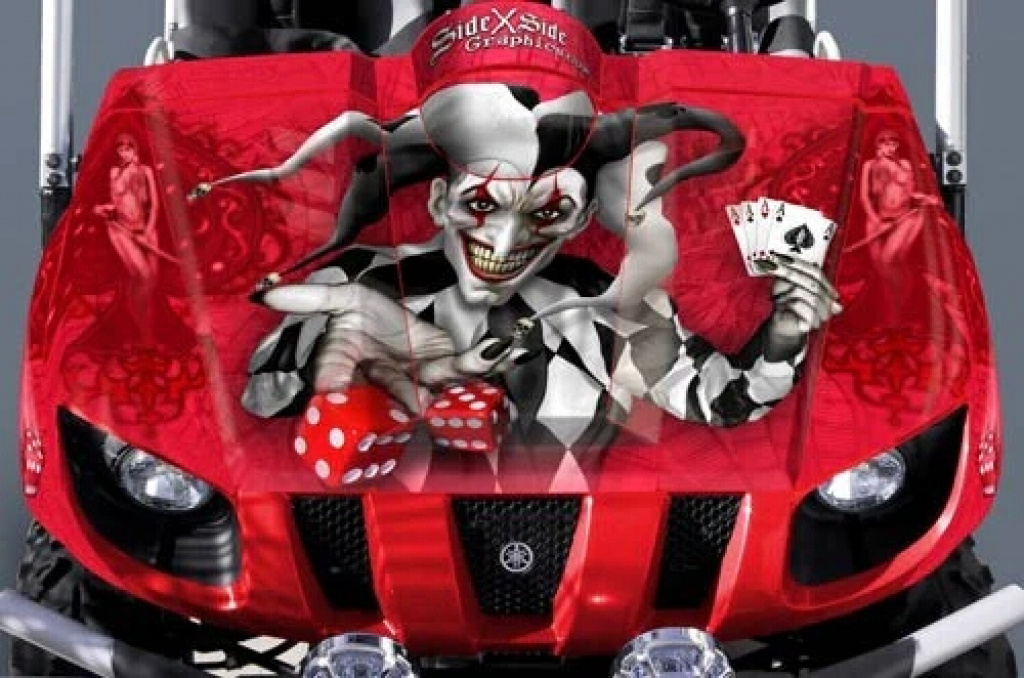 Joker Background Red, Joker color Black-White for Yamaha Rhino 450/660/700