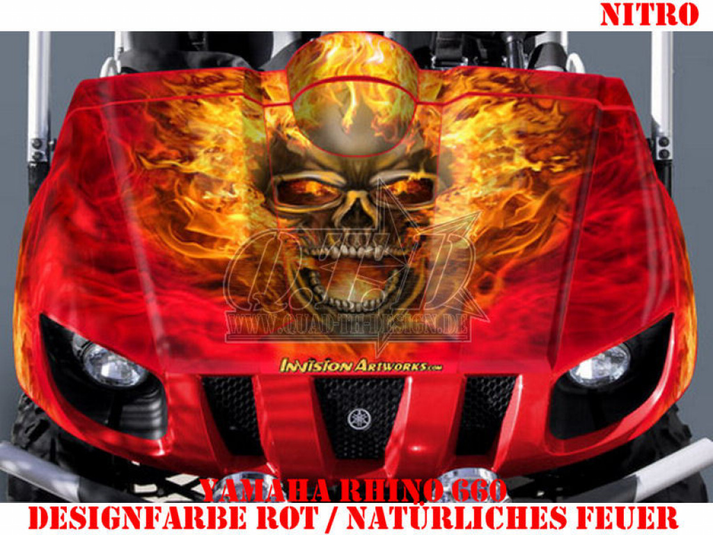 Nitro Red, Fire Color = Natural for Yamaha Rhino 450/660/700