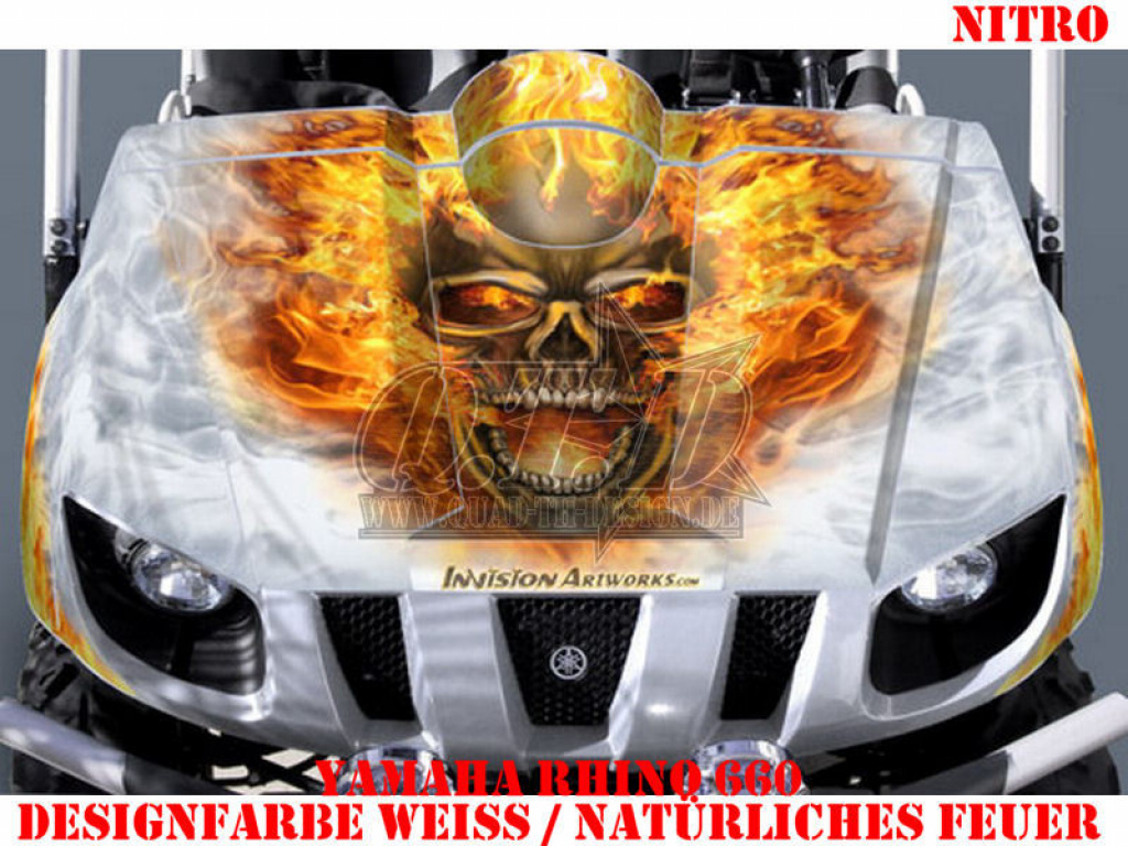 Nitro White, Fire Color = Natural for Yamaha Rhino 450/660/700