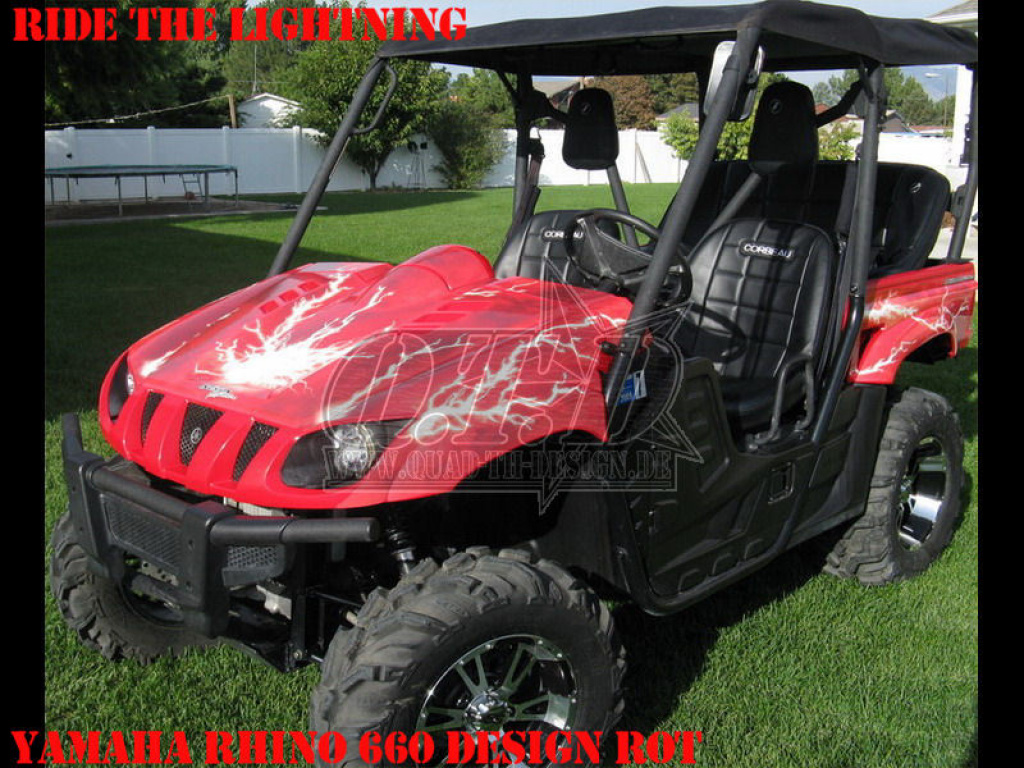 Ride the Lightning Red for Yamaha Rhino 450/660/700