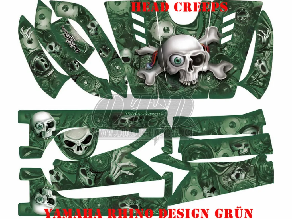 Head Creeps Grün für Yamaha Rhino 450/660/700