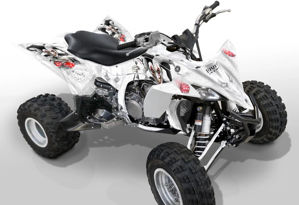 Joker Hintergrund Weiß, Jokerfarbe Schwarz-Weiß für Yamaha YFZ 450R up 2014+