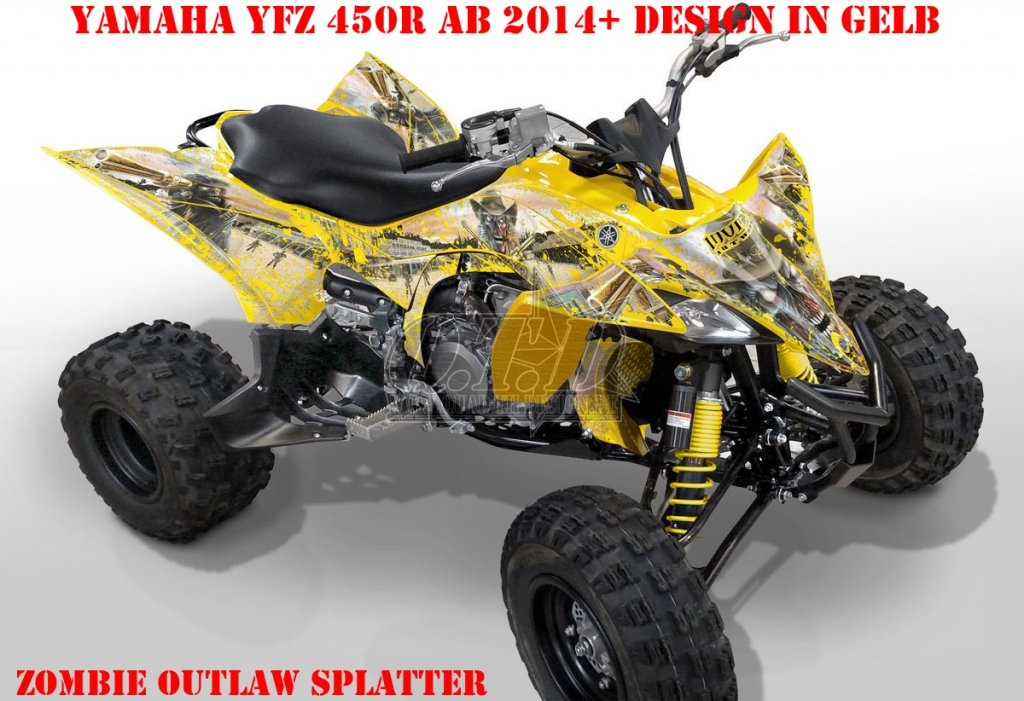 Zombie Outlaw Splatter Gelb für Yamaha YFZ 450R 2009-2013