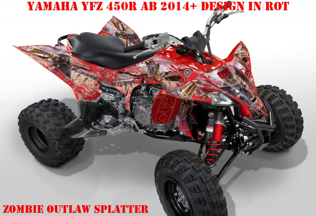 Zombie Outlaw Splatter Rot für Yamaha YFZ 450R 2009-2013