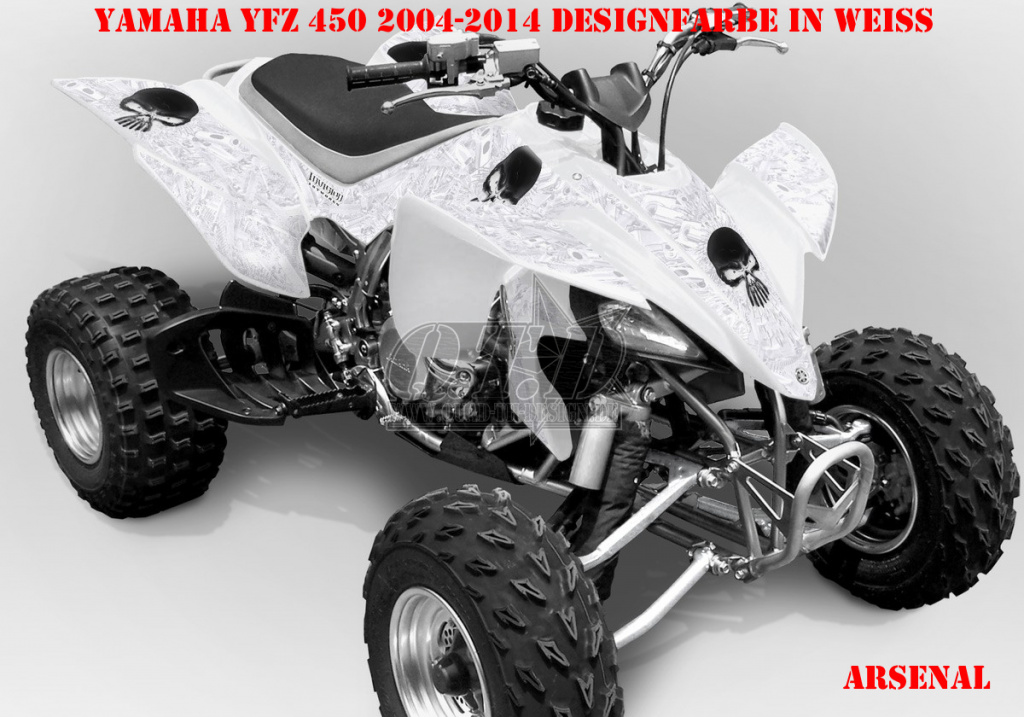 Arsenal Weiß für Yamaha YFZ 450 2004-2008 & 2012-2014