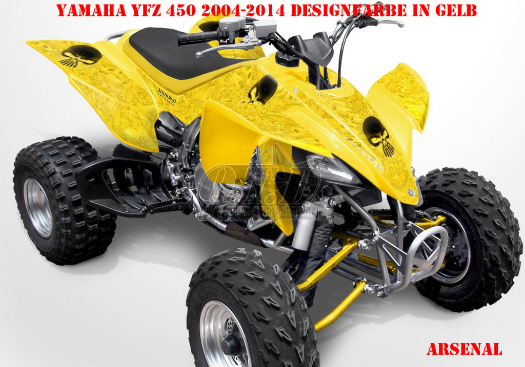 Arsenal Gelb für Yamaha YFZ 450 2004-2008 & 2012-2014