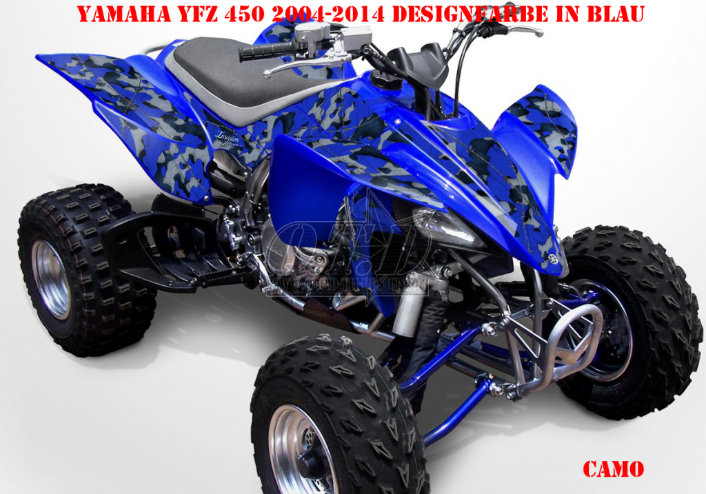 Camo Blau für Yamaha YFZ 450 2004-2008 & 2012-2014