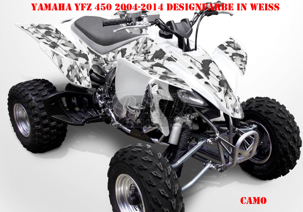 Camo Weiß für Yamaha YFZ 450 2004-2008 & 2012-2014