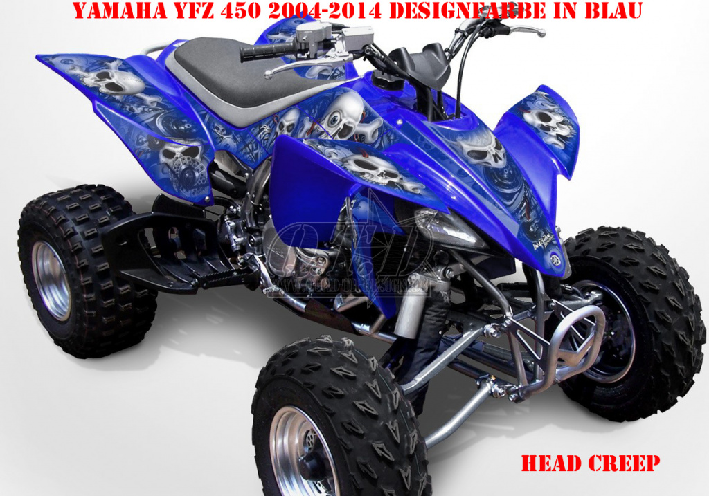 Head Creeps Blau für Yamaha YFZ 450 04-08 & 12-14