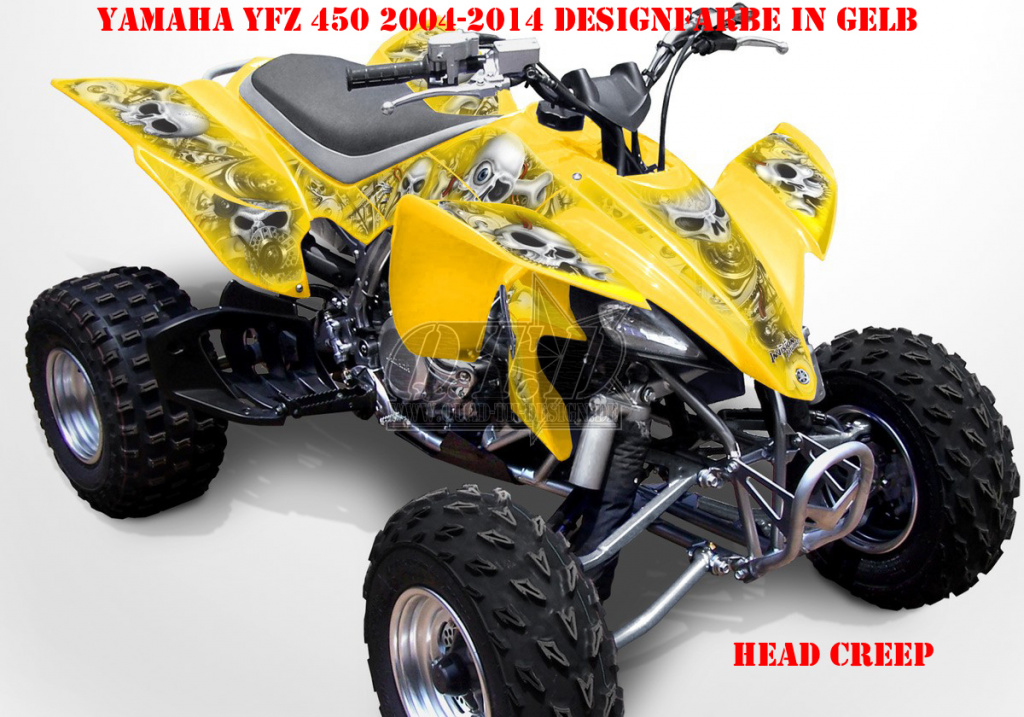 Head Creeps Gelb für Yamaha YFZ 450 04-08 & 12-14