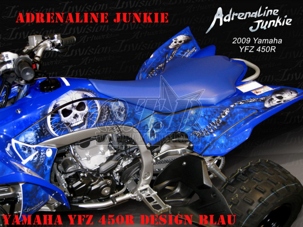 Adrenaline Junkie Blau für Yamaha YFZ 450R 2009-2013