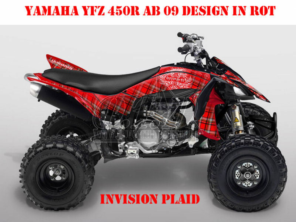 Invision Plaid Rot für Yamaha YFZ 450R 2009-2013