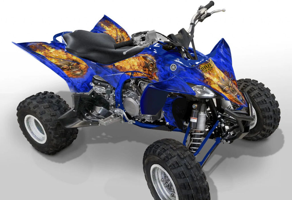 Beispiel für die Farben, Nitro Blau, Feuerfarbe = Natürlich für Yamaha YFZ 450R up 2014+