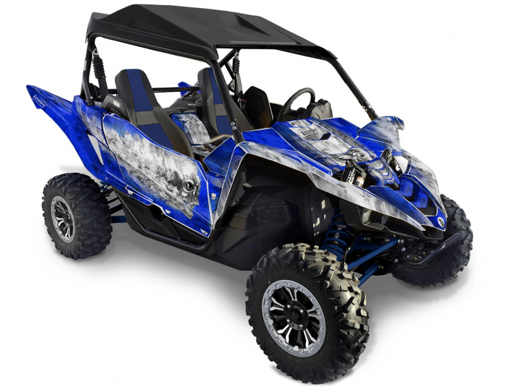 Nitro Design color = Blue, Fire color = White for Yamaha YXZ 1000R