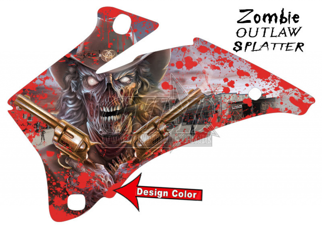 Zombie Outlaw Splatter Red Example