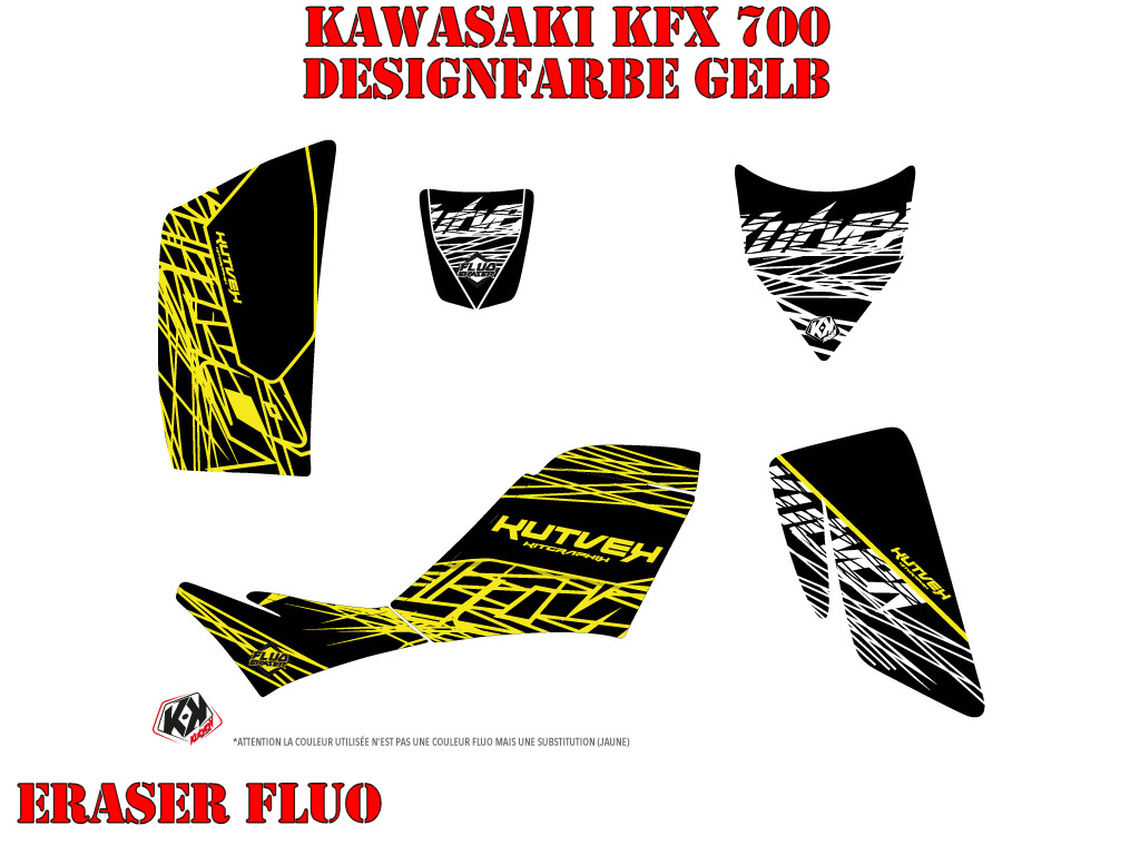 Eraser Gelb für Kawasaki KFX 700