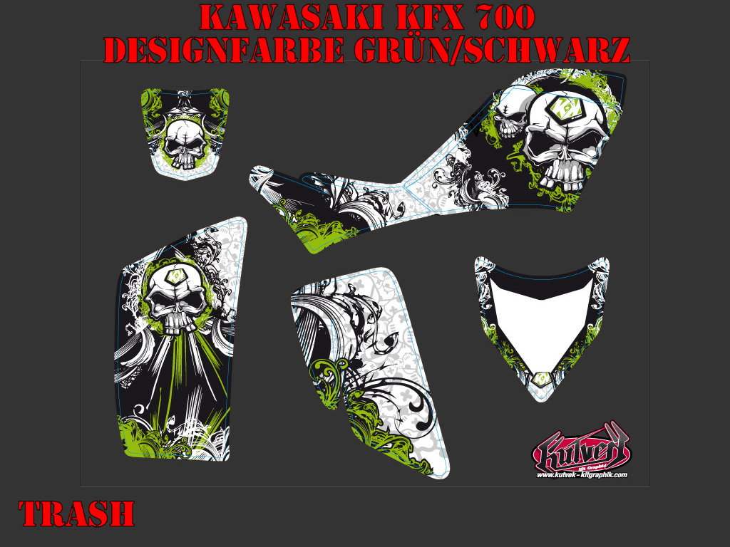 Trash Grün für Kawasaki KFX 700