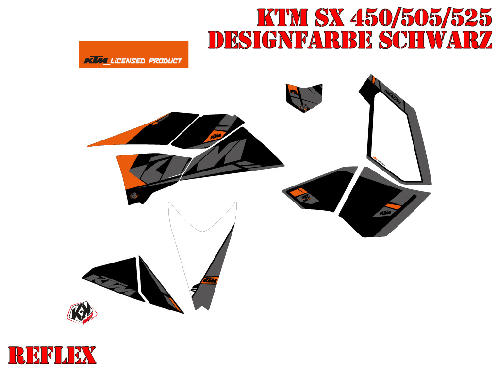 Reflex Schwarz für KTM XC 525
