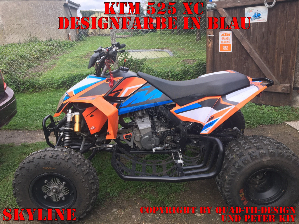 Skyline Blau auf einer KTM XC 525
