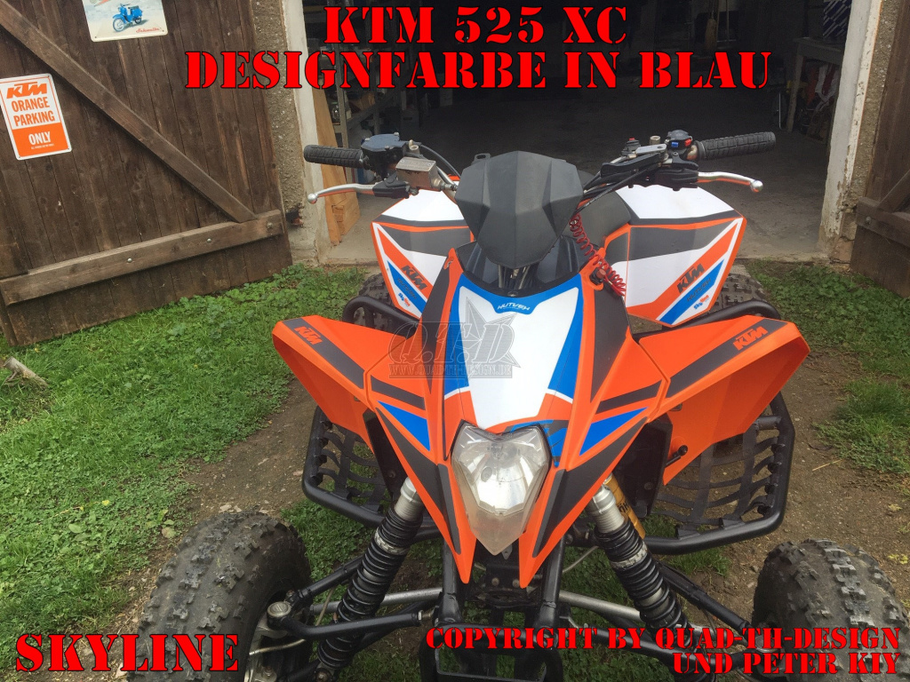 Skyline Blau auf einer KTM XC 525