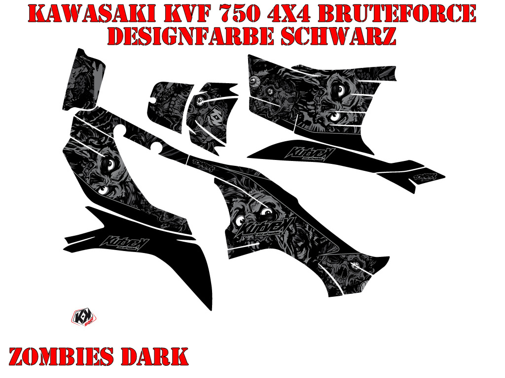 Zombies Dark for Kawasaki Bruteforce KVF 750 ab 2012+