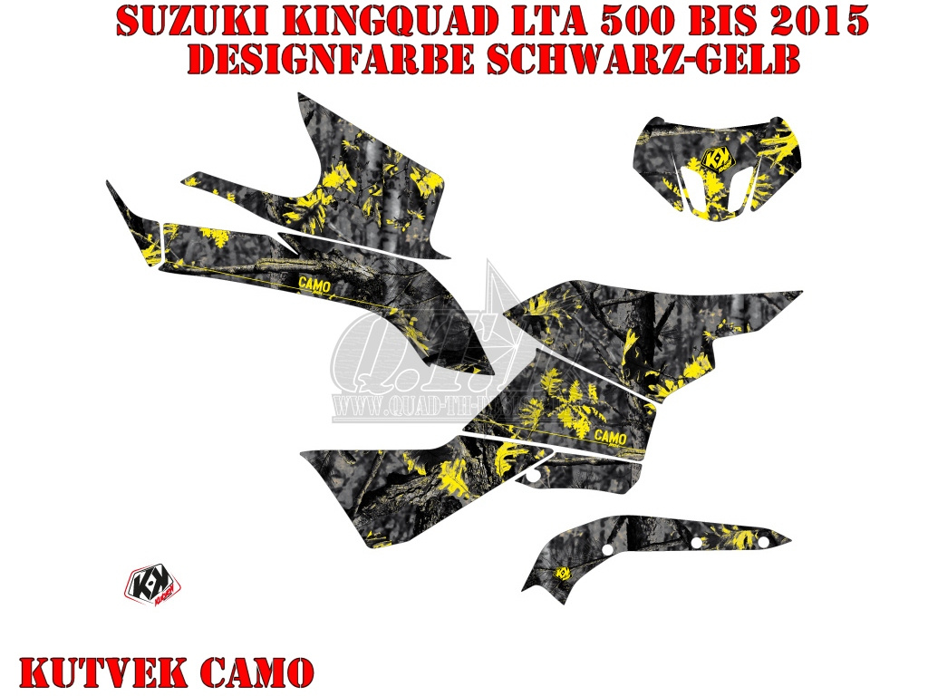 Camo Schwarz-Gelb für Suzuki King Quad LT-A 500