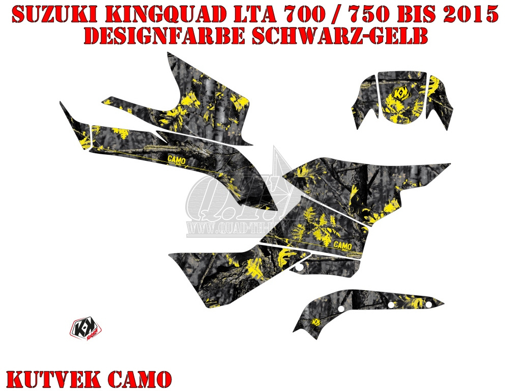 Camo Schwarz-Gelb für Suzuki King Quad LT-A 750 AXI