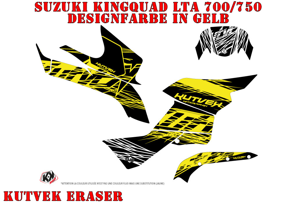 Eraser Fluo-Gelb für Suzuki King Quad LT-A 700/750 AXI