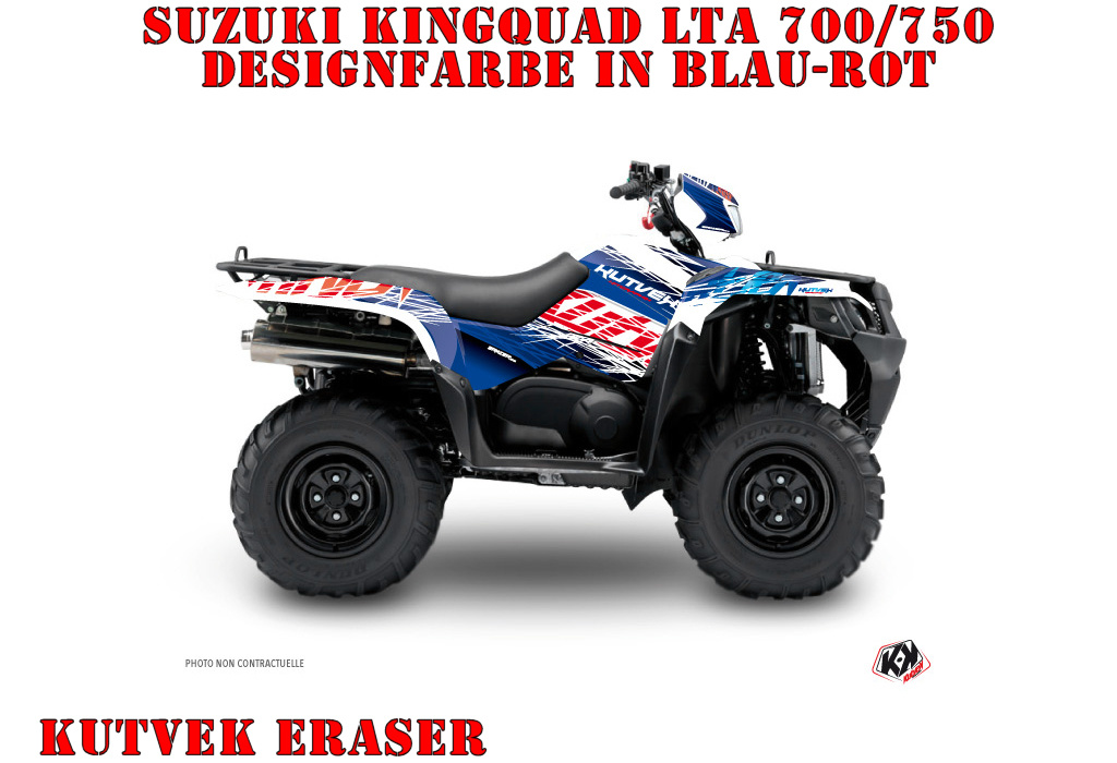 Eraser Blau-Rot für Suzuki King Quad LT-A 700/750