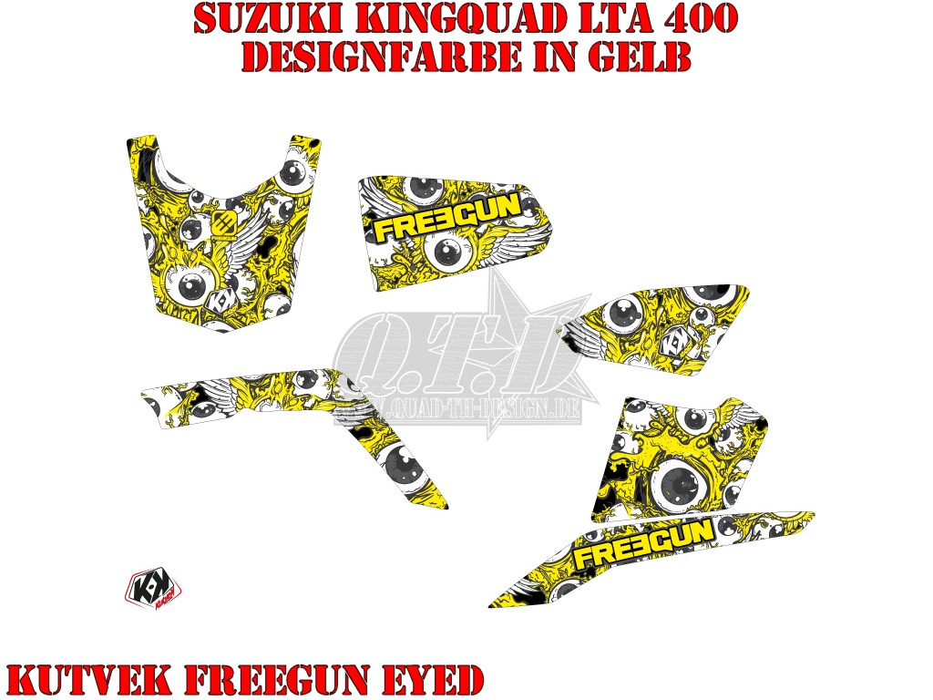 Freegun-Eyed Gelb für Suzuki King Quad LT-A 400