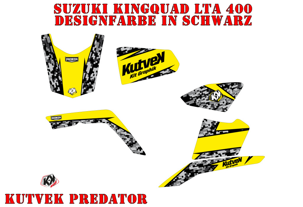 Predator Schwarz für Suzuki King Quad LT-A 400