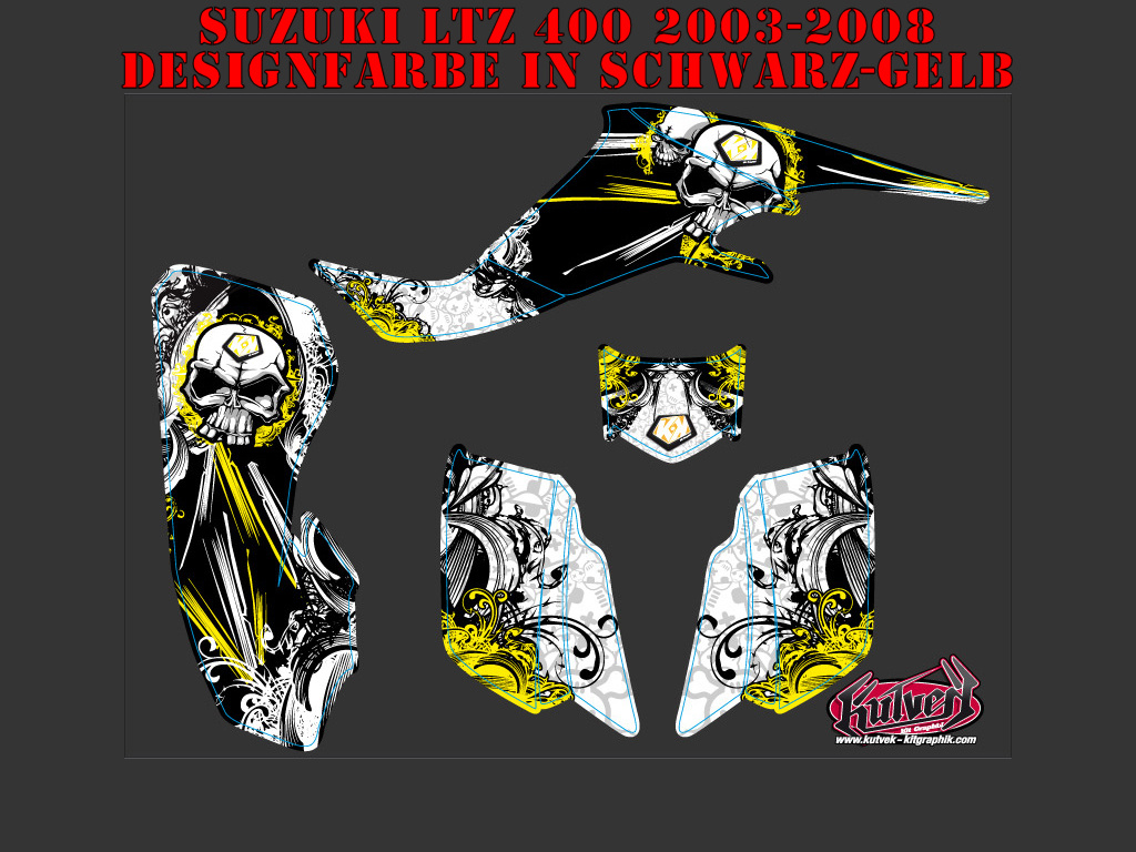 Trash Gelb für Suzuki LTZ 400 2003-2008
