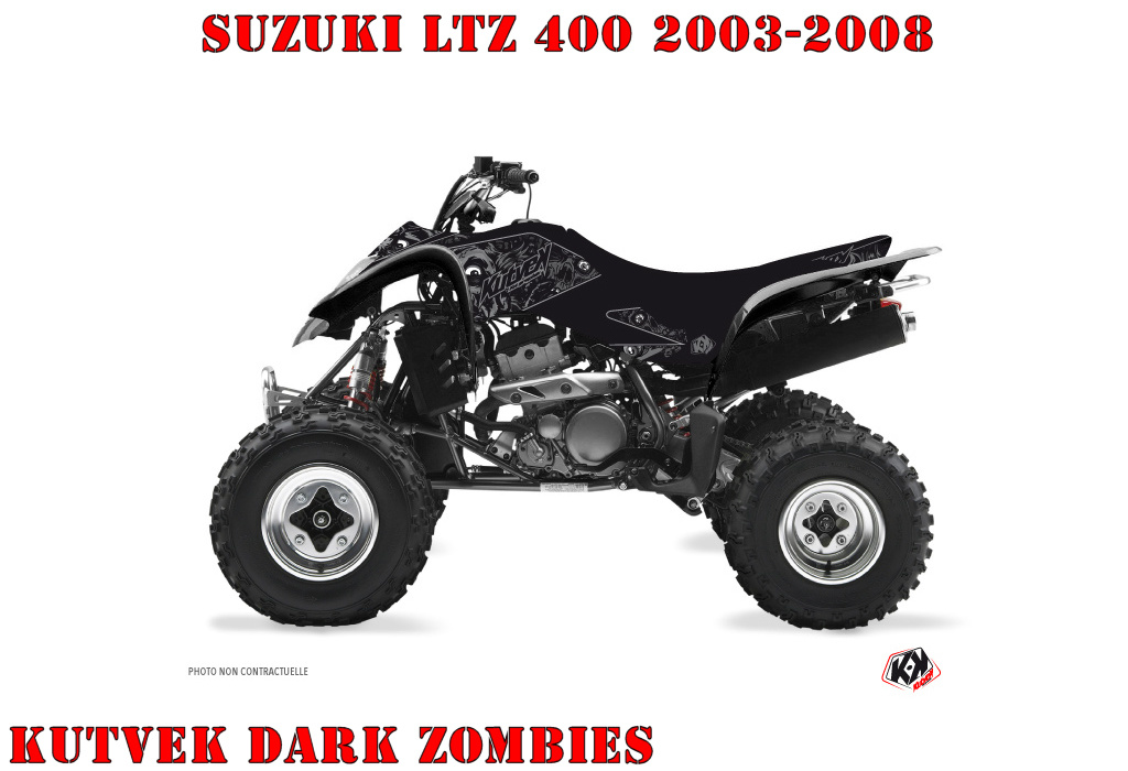 Zombies Dark Schwarz für Suzuki LTZ 400 2003-2008