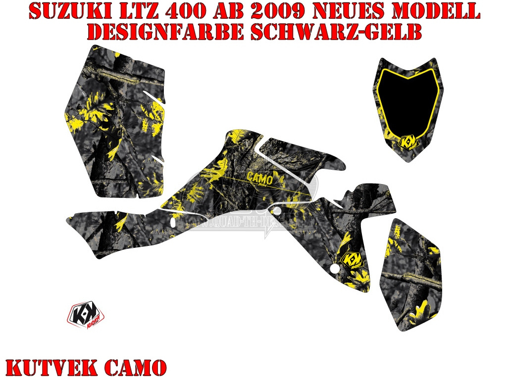 Camo Schwarz-Gelb für Suzuki LTZ 400 ab 2009+