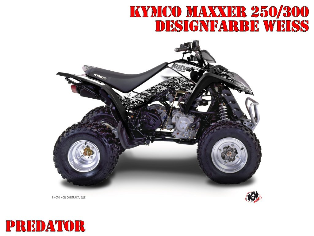 Beispiel Bild für die Farben, Predator Weiß für Kymco Maxxer 450i