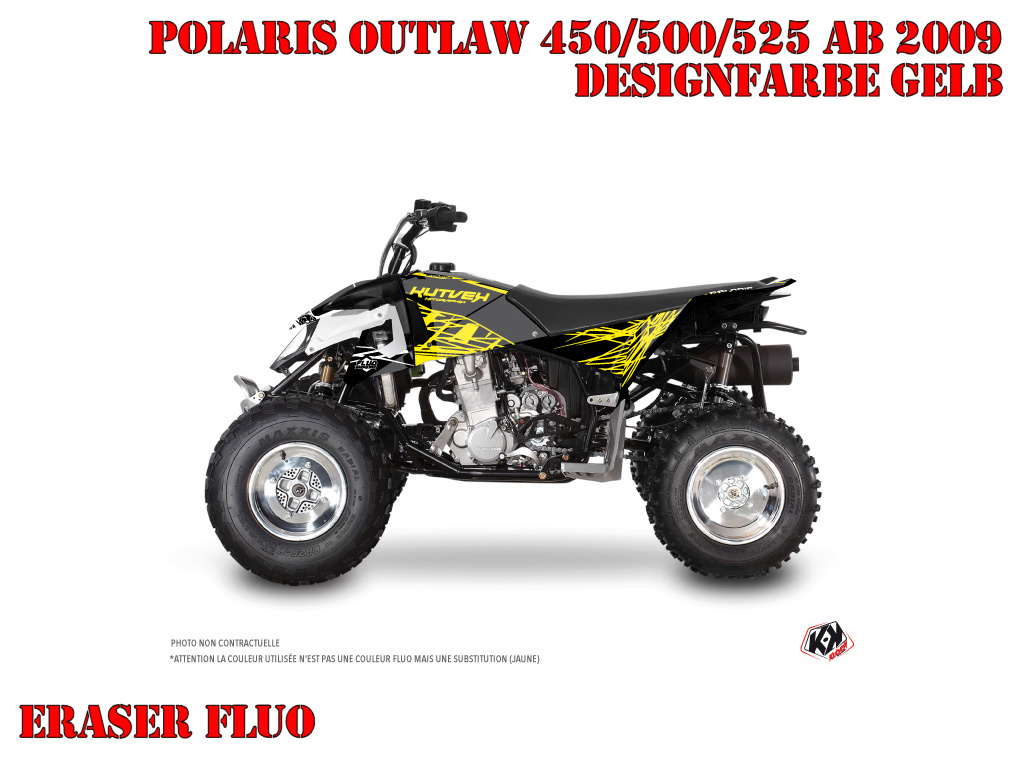 Eraser Yellow for Polaris Outlaw 450/500/525 up 2009+