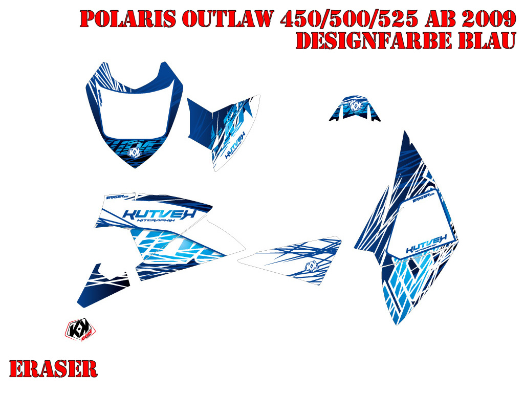 Eraser Blue for Polaris Outlaw 450/500/525 up 2009+