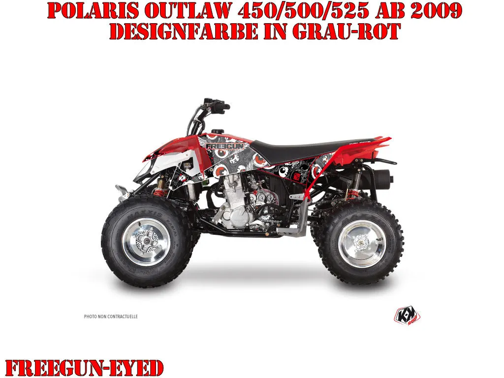 Freegun-Eyed Grau-Rot für Polaris Outlaw 450/500/525 ab 2009+