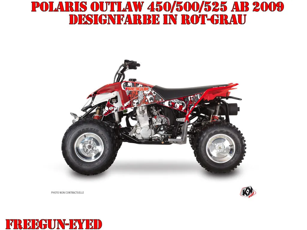 Freegun-Eyed Rot-Grau für Polaris Outlaw 450/500/525 ab 2009+