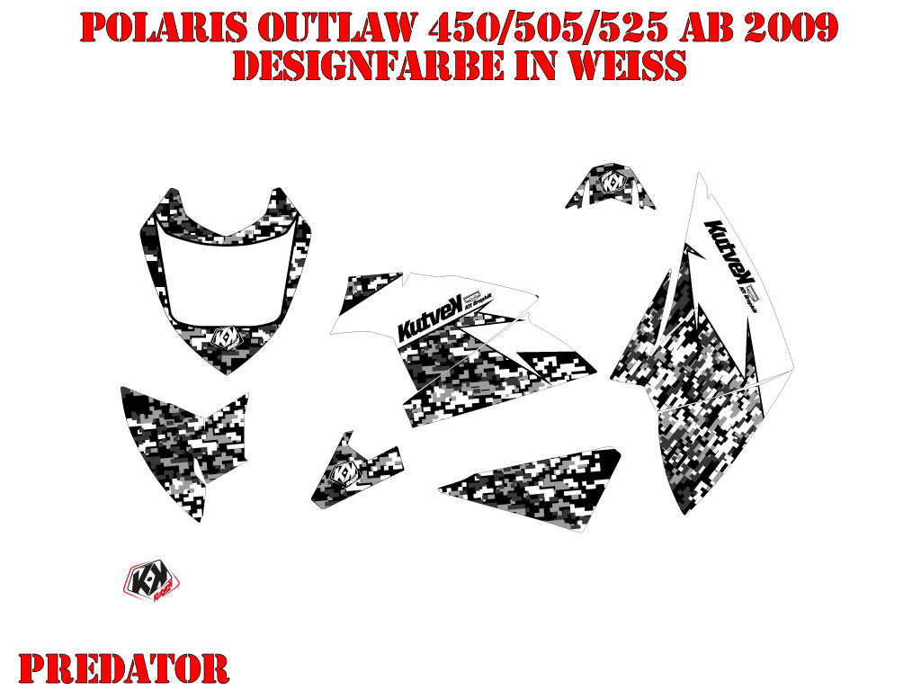 Predator White for Polaris Outlaw 450/500/525 up 2009+